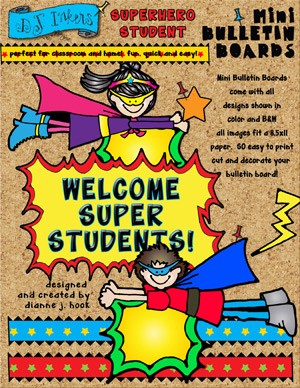 Superhero Student Printable Bulletin Board