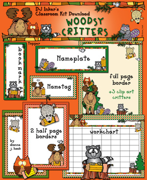 Woodsy Critters Borders and Classroom Kit Download