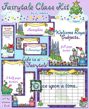 Fairy Tale Borders and Classroom Printables Kit