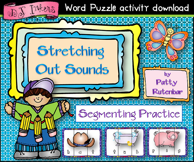 28 little word puzzles for kids learning to read by DJ Inkers