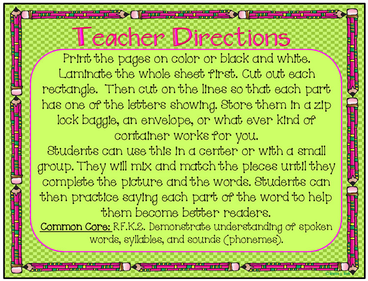 Stretching Out Sounds - 28 Word Puzzles for Kids