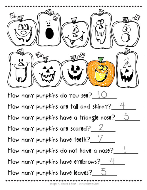 Five Little Pumpkins - Mini Bulletin Board, Clip Art & Printable Activities