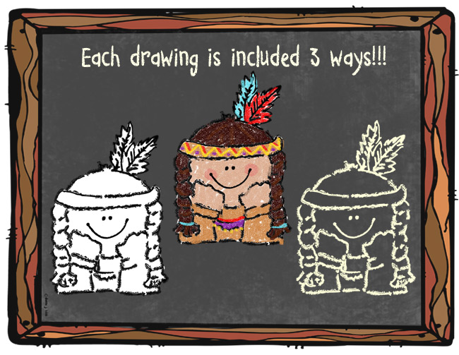 Chalk & Crayon Thanksgiving Clip Art Download
