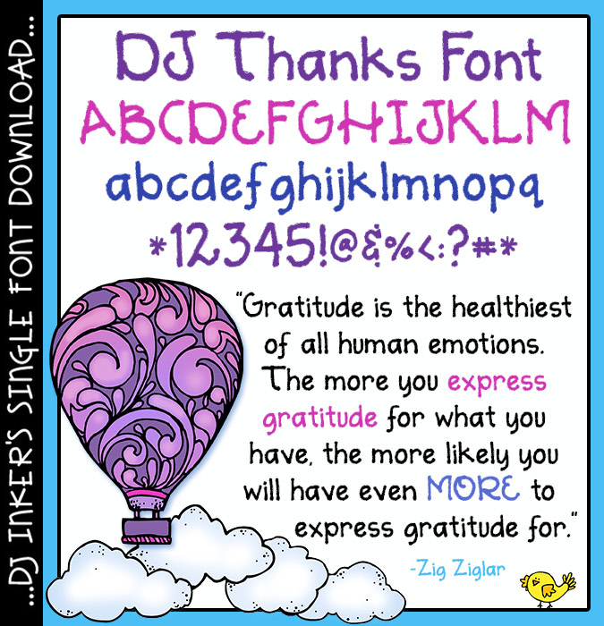 Give Thanks for soft, bold chalkboard lettering by DJ Inkers