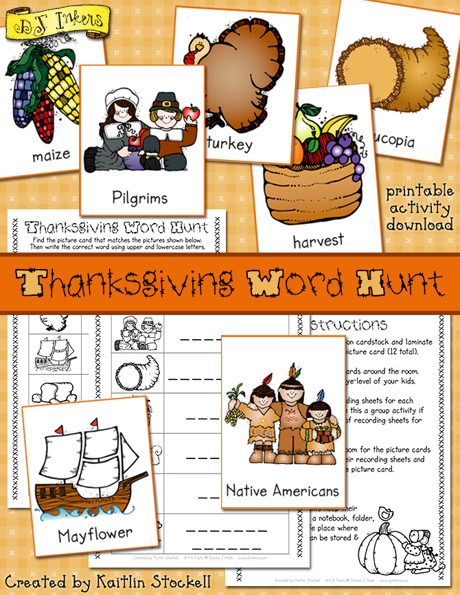 Thanksgiving Word Hunt Activity Download