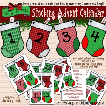 Christmas Countdown - Stocking Advent Calendar and Activities