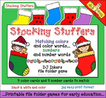 Stocking Stuffers File Folder Game Download