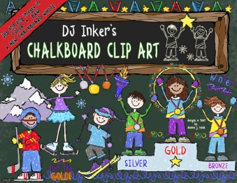 Chalkboard Kids Clip Art Collection - 13 Download Bundle