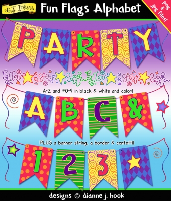 Fun Flags Alphabet Clip Art Download