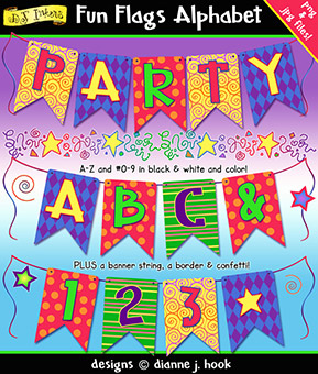 Fun Flags Alphabet Clip Art Download