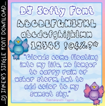 DJ Softy Font Download - Hand Drawn Puffy Cloud Lettering by DJ Inkers