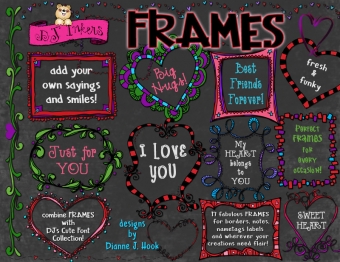 Frames and Hearts Clip Art Download