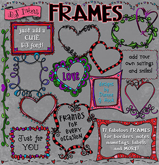 Frames and Hearts Clip Art Download