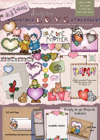 Inspirations Clip Art & Printables - 6 Download Bundle