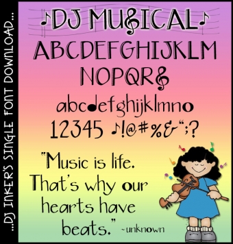 DJ Musical Font Download