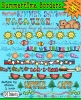 Cute clip art line borders for summer fun and digital crafting by DJ Inkers