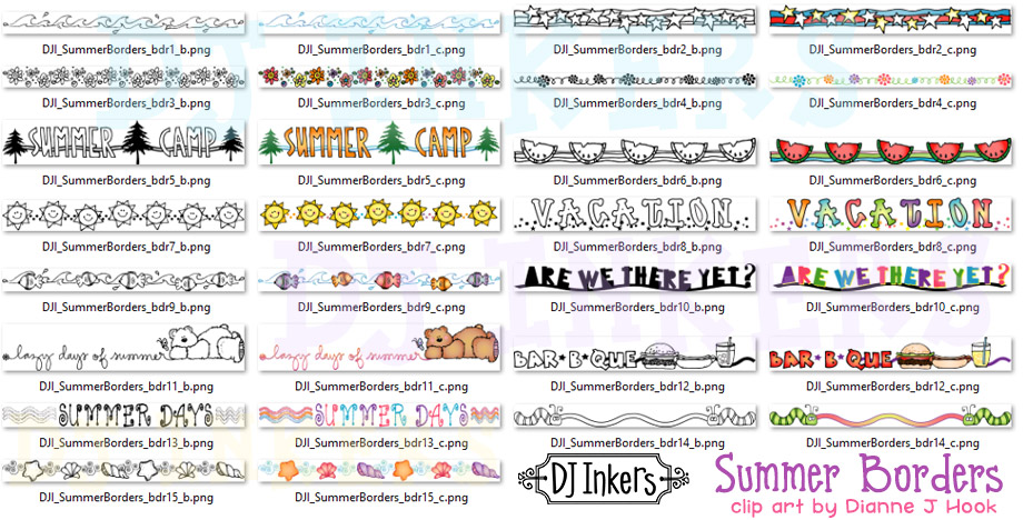 Summer Borders Clip Art Download
