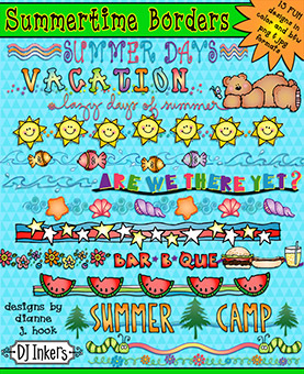 Summer Borders Clip Art Download