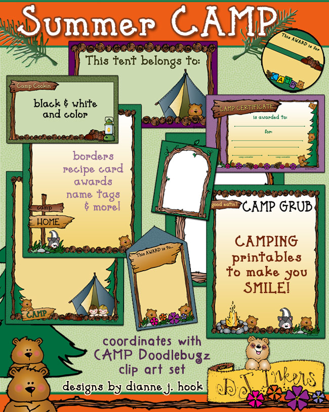 Summer Camp Projects and Printables Download