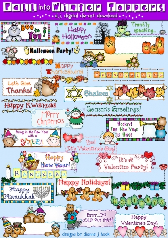 Toppers for Teachers Clip Art Download Collection