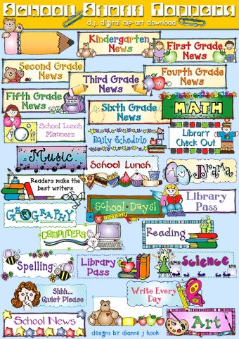 Toppers for Teachers Clip Art Download Collection