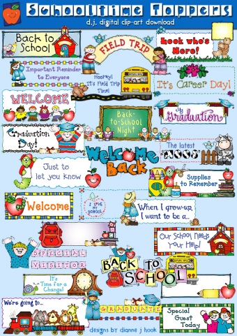 Toppers for Teachers Clip Art Download Collection