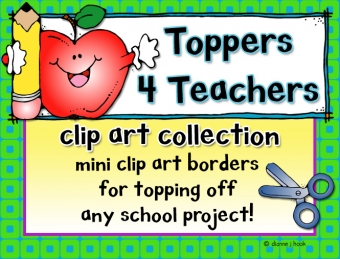 Toppers for Teachers Clip Art Download Collection