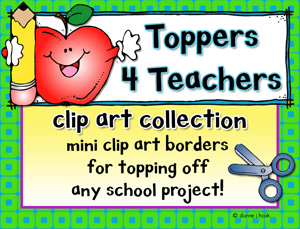 Toppers for Teachers Clip Art Download Collection