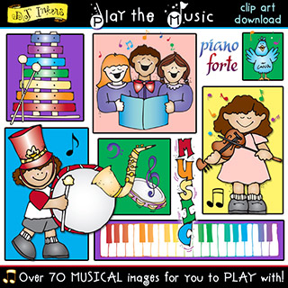 Play the Music Clip Art for Band, Choir & Orchestra