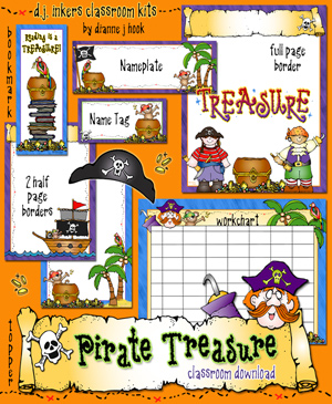 Pirate Treasure Classroom Theme Borders and Printables