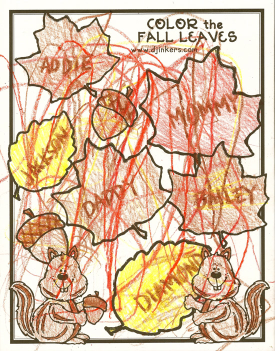 Autumn Leaves Zen-Doodle Clip Art Download