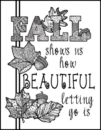 Leaves - Autumn Zen-Doodle Clip Art Download