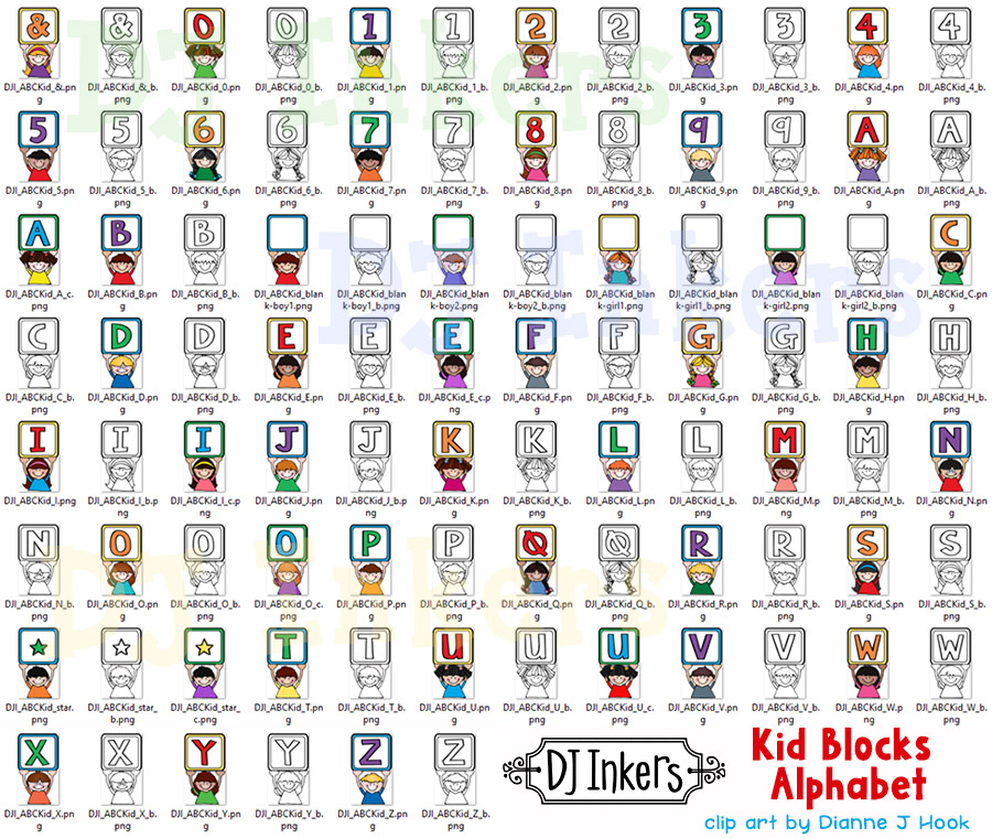 Kid Blocks Clip Art Alphabet Download
