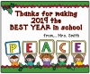 Holiday Peace teacher Christmas card for students by DJ Inkers