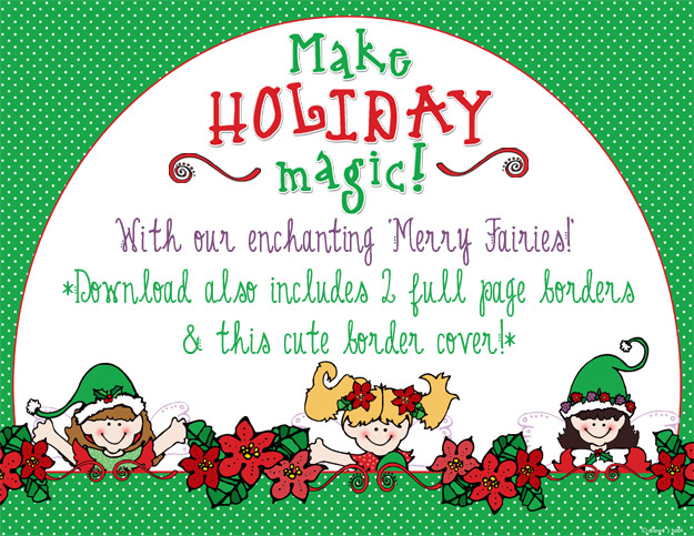 Merry Fairies - Holiday Clip Art Download