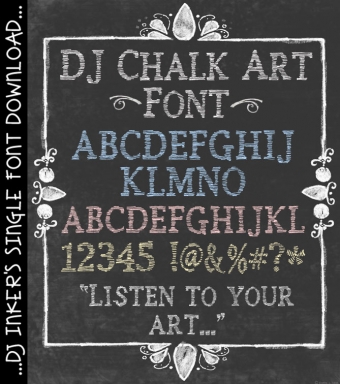 A boldly textured chalkboard font with vintage flair by DJ Inkers
