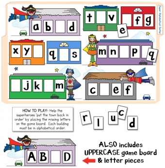 Super Sorter - Alphabetical Order File Folder Game