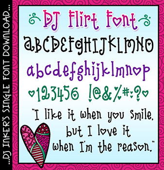 DJ Flirt - Heart Font Download