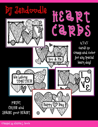 Heart Cards Printable Download