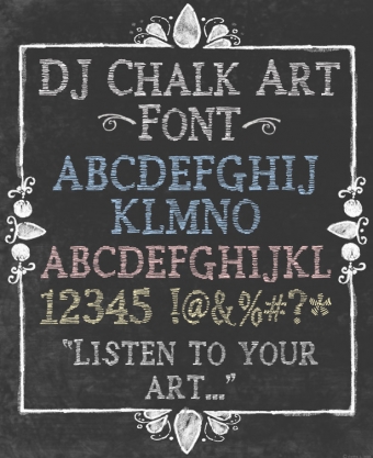 DJ Chalk Fonts Collection Download