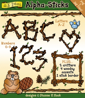 Alpha-Sticks Clip Art Alphabet Download
