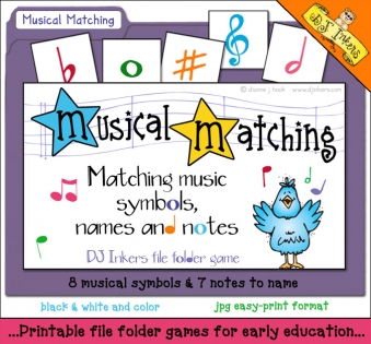 Musical Matching File Folder Game Download