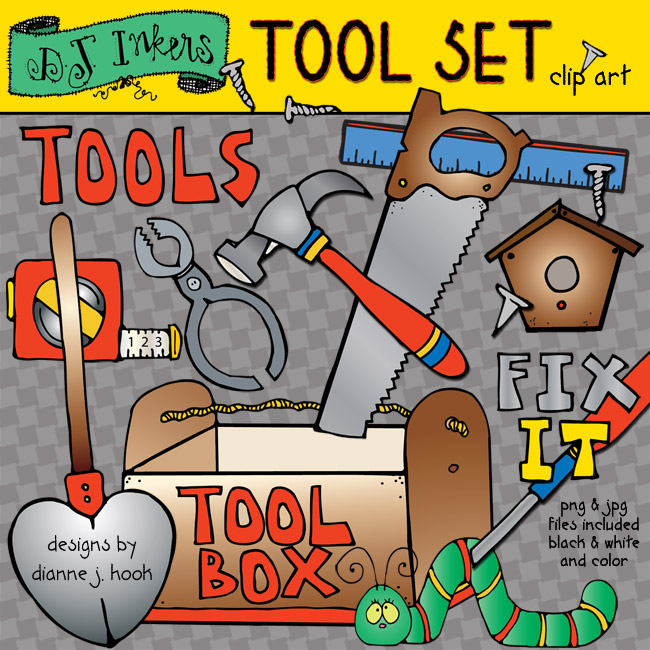 Clip art tools for Father's Day and building things with kids by DJ Inkers