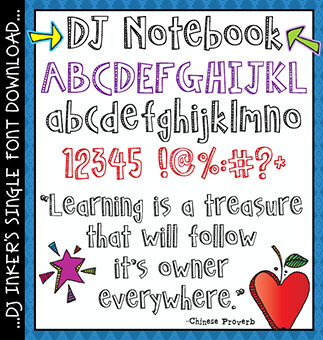 DJ Notebook Font Download