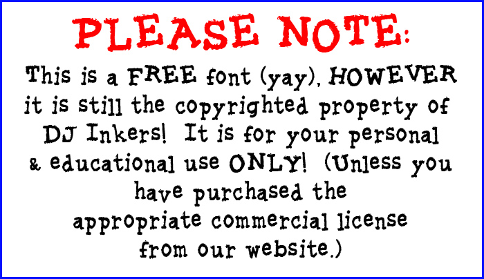 DJ Type Font FREEBIE