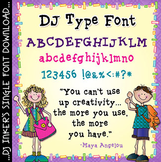 DJ Type Font FREEBIE