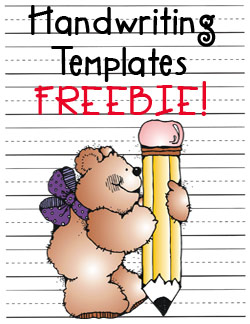 Handwriting Templates FREEBIE