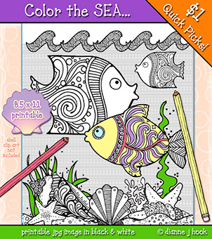 Color the Sea Printable Download