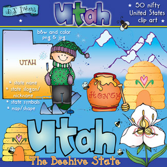Utah USA - State Symbols Clip Art Download