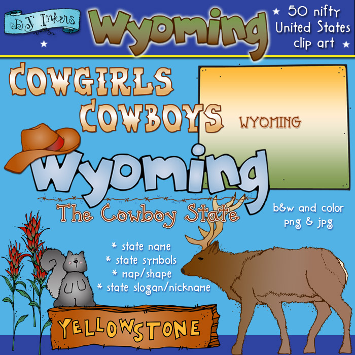 Wyoming USA Clip Art Download